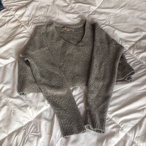 Loft grey cropped sweater, size s/m